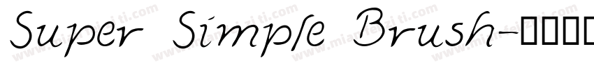Super Simple Brush字体转换